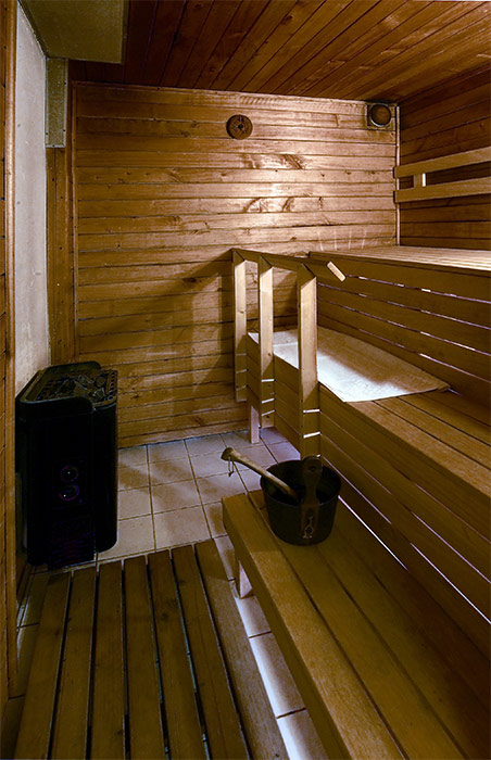 Der er finsk Sauna på Hotel Orion